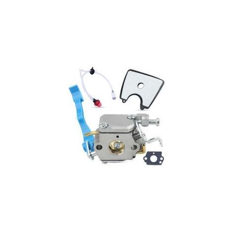 FENOPLASTICAKit de réparation de carburateur pour souffleur portable, kit de remplacement monobloc, numéro de pièce 545081811 590460102, compatible avec les modèles Husqvarna 125B, 125BVX et 125BX. (1/4)