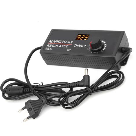 Régulateur de tension CC 9-24 V 5 A avec alimentation réglable et prise secteur 110-240 V. (1/5)
