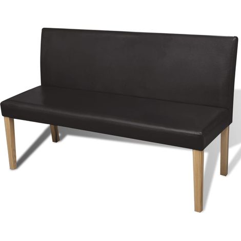 Maison Exclusive - Sitzbank 139,5 cm Dunkelbraun Kunstleder