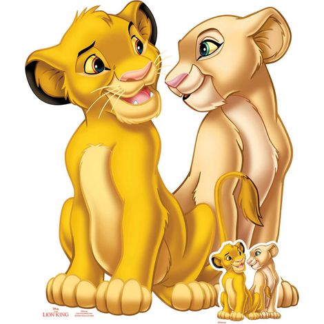 Figurine en carton – Simba et Nala - Le Roi Lion - Haut 81 cm (1/5)