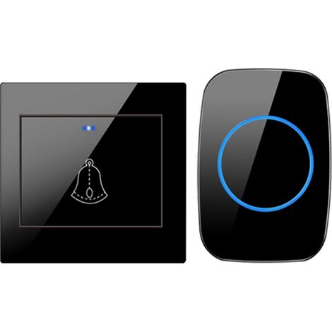 Timbre inalámbrico para el hogar con campanilla LED interior y 36 melodías - Kit resistente al agua, volumen ajustable, alcance de 300 m - (1/5)
