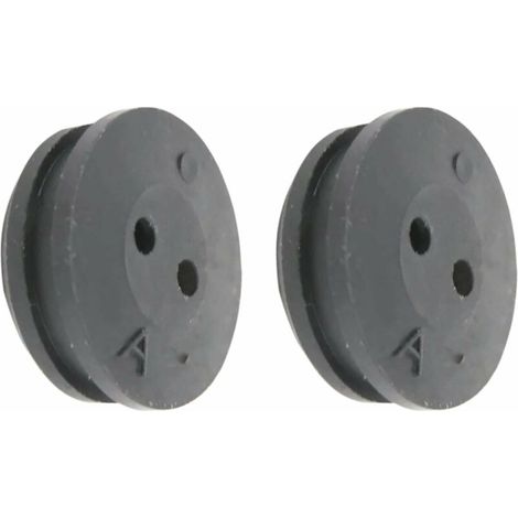 – Lot de 2 passe-cloisons pour durites Ø5mm – Caoutchouc noir – Diamètre total 26,5mm – Installation rapide pour plomberie et ventilation (1/3)