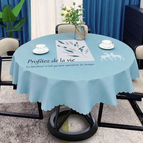 Nappe ronde 180 cm cerf en forêt tissu anti-huile amélioré adaptée pour table ronde de diamètre 120-145 cm 30 × 30 × 30 cm 1 kg – Livraison gratuite
