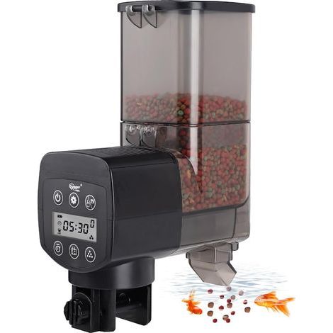 Automatic Fish Feeder, 350ml Capacity, LCD Controller, 6 Daily Programs, Koi Aquarium (1/5)