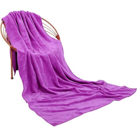Serviette de Bain pour Salon de Beauté 80x180 Cm en Polyester et Nylon, Séchage Rapide, pour Plage, Camping et Usage Quotidien