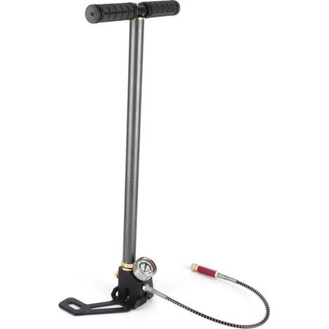 Rosvola 3-stufige Fußpumpe 6000PSI Druckluftgewehrpumpe PCP-Fußpumpe mit Manometer Hochdruckpumpe für Gewehre (1/5)