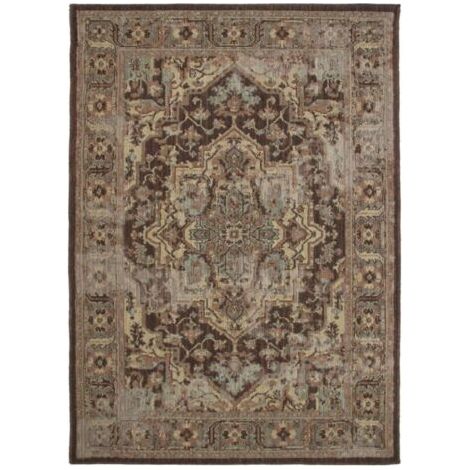 Tapis salon oriental marron 110x160