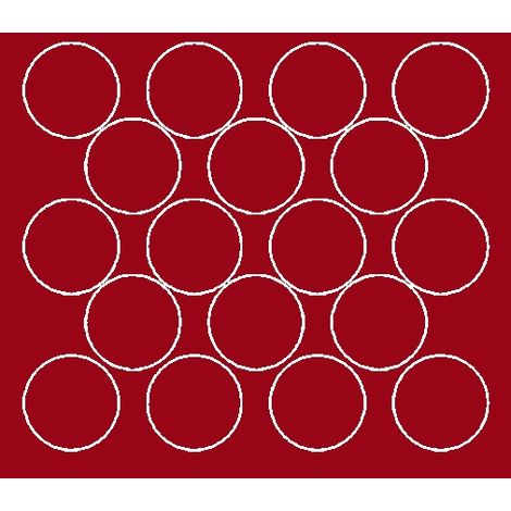 Autocollants ronds de 10 cm, 18 pièces, rouge foncé brillant