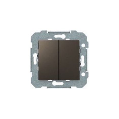 Interrupteur double gris lave série VIVA BJC 23510-GL