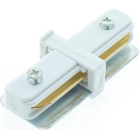 IluminaShop - Conector en Linea para Carril Monofasico Blanco (1/2)