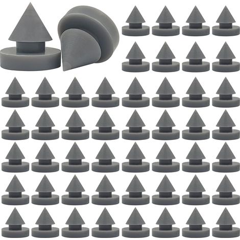 50 Pcs Rubber Door Silencer, Metal Door Silencer Hinge Outlet Door Silencer, Anti Collision Silencer, Heavy Duty Rubber 1/2 Inch Diameter, for Metal Door Metal Frame
