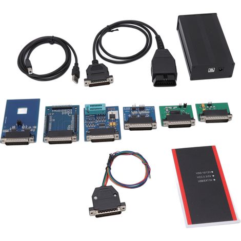 Outil de réinitialisation du kilométrage IMMO, programmateur de clés ECU, correction du compteur kilométrique, outil de diagnostic SRS avec adaptateurs pour voiture (1/5)