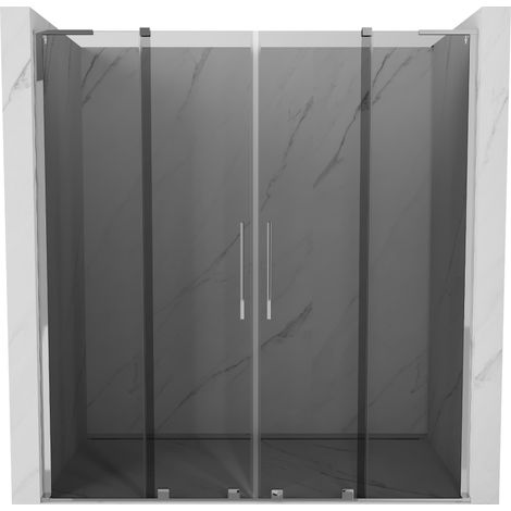 Mexen Velar L Duo porte de douche coulissantes 200 cm, graphite, chrome - 871-200-003-42-01 (1/5)