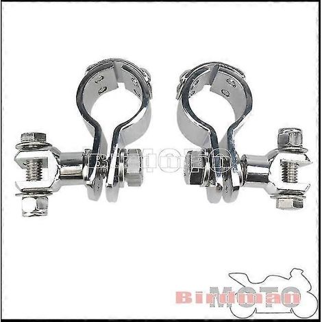 Motorrad-Motorschutzbügel-Fußrastenhalterung, verchromt, 1 1/2", 1 1/4", 1 1/8", 28 mm, passend für Harley Softail Cafe Racer (1/5)