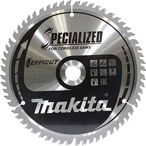 Makita EFFICUT Lama di sega in carburo Ø 190 mm 60 denti
