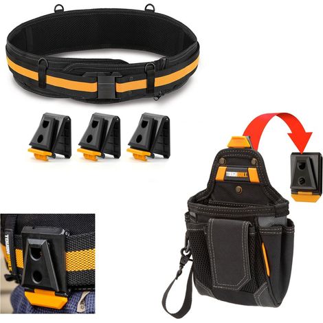 Toughbuilt ClipTech Clip Tech Warehouse Phone Pouch Belt and Set of Clips (1/4)