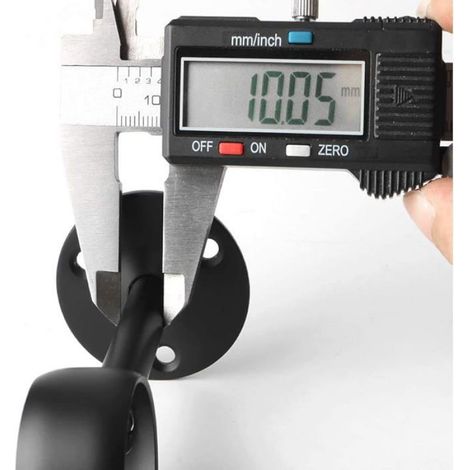 Support Tringle Rideau Plafond en Acier Inoxydable Support Tringle Penderie pour Tube de rond Ø 32 mm Noir Mat 32mm Diamètre (1/5)