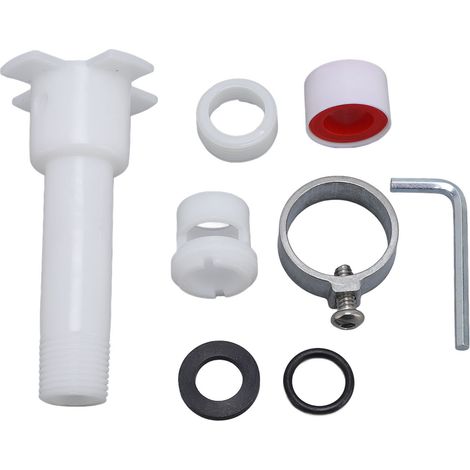 Kit adaptateur de bec de baignoire 4 en 1 avec outils de montage pour tuyau fileté 1/2 et 3/4 po, déviateur douche robinet plastique acier inox 8 accessoires (1/5)