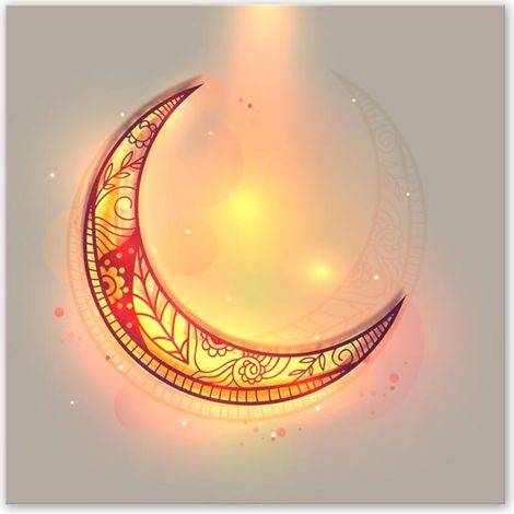 Tableau décoratif sur toile à motif de lune pour le salon ou la chambre à coucher (1/5)