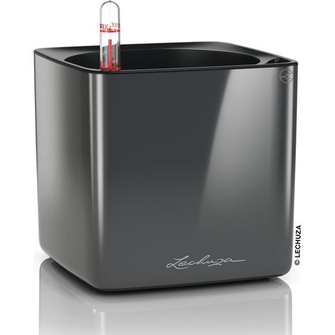 LECHUZA CUBE Glossy 14 Komplettset anthrazit highgloss (1/5)