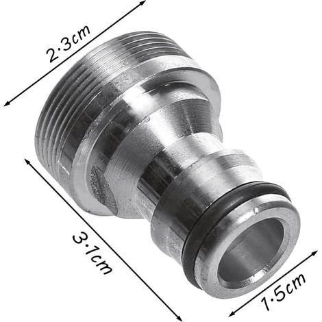 2-teiliger Messing-Gartenhahnverbinder, Wasserhahnadapter, Schlauchanschluss, Messing-Gießdüsenverbinder, Gartenschlauchverbinder, Wasserrohrverbinder (1/5)