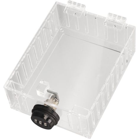 Boîtier de verrouillage universel transparent pour thermostat avec clé et couvercle de protection mural transparent pour thermostat. (1/5)