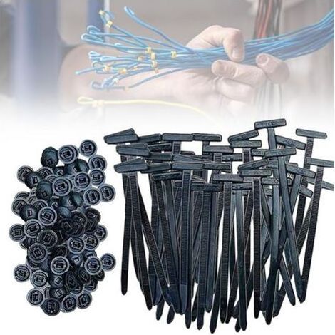 Kabelbinder, universelle selbstsichernde Nylon-Befestigungselemente, Kunststoffnieten für die Kfz-Reparatur, Schnellbefestigung und Lochbefestigung (50 Stück) (1/4)