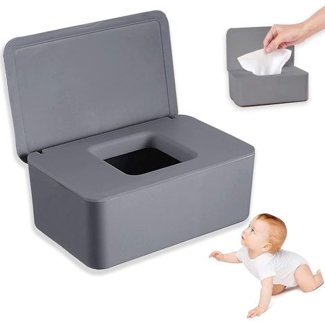 Feuchttuchhalter, Aufbewahrungsbox für Feuchttücher, Halter für feuchtes Toilettenpapier, Spender für feuchtes Toilettenpapier, geeignet für Feuchttücher, weiß/grün (1/5)