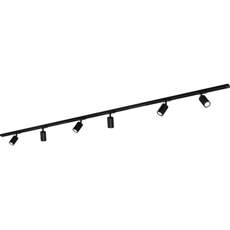 Sistema a binario Briloner Rail, set completo, 6 faretti GU10, orientabili, girevoli, nero, 2,25 m (1/5)