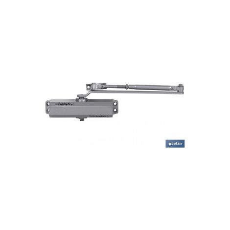 Türschließer mit Rückhaltefunktion – 40/65 kg – Silber-Finish