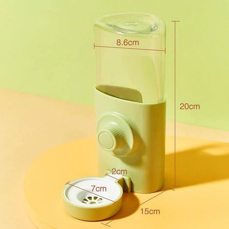 Distributeur Eau Lapin,600ML Suspendue Abreuvoir Lapin Automatique Cochon Inde Anti Goutte Hamster pour Vert (1/4)
