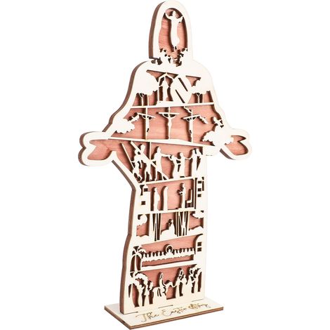 Décoration de Pâques en bois, figurine ornementale, ornement de table pour la maison ou le bureau. (1/5)