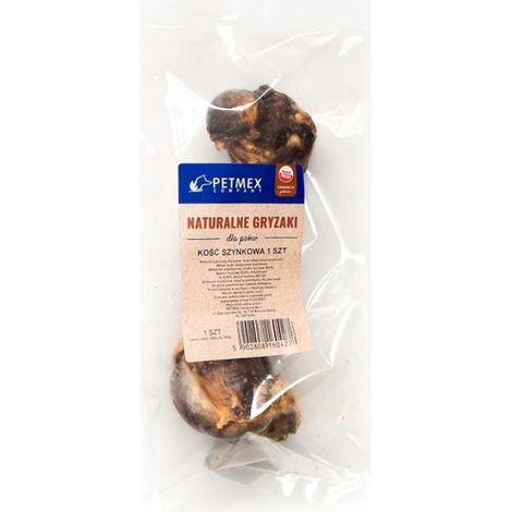 Snack masticabile naturale per cani Petmex a base di prosciutto essiccato e osso di maiale, 1 pezzo.