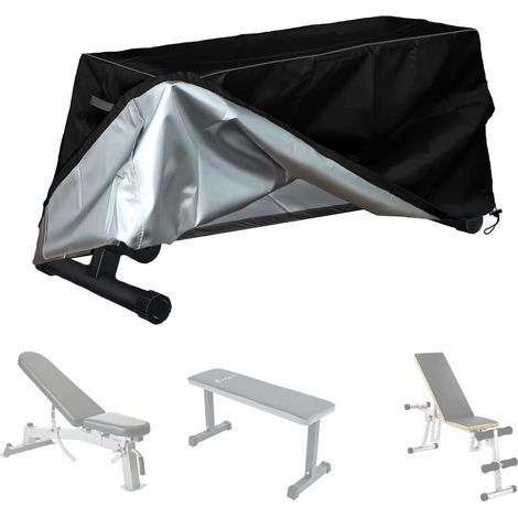 Housse pour banc de musculation, fond à cordon de serrage, en Oxford 420D imperméable, robuste et réglable, pour l'exercice, pour équipements de fitness intérieurs et extérieurs (1/5)