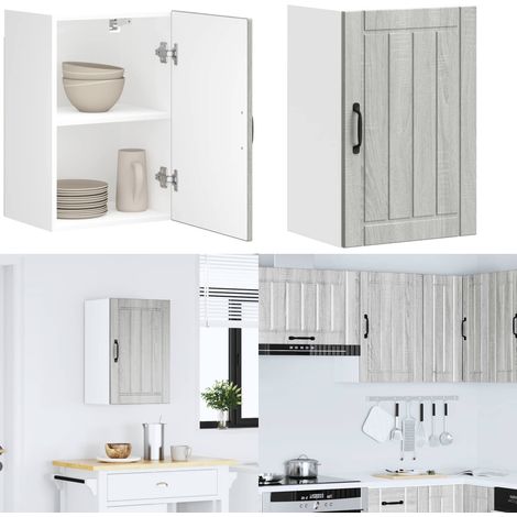 vidaXL Küchen-Hängeschrank Lucca Grau Sonoma Holzwerkstoff (1/5)