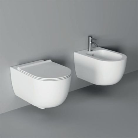 Bidet Alice Unica 50cm Sospeso Profondità Ridotta 50x35 bianco (1/4)