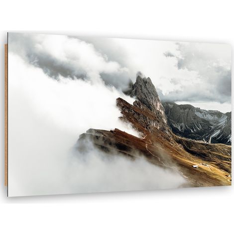 Quadro deco panel, Mountain Peak tra le nuvole - 90x60 (1/5)