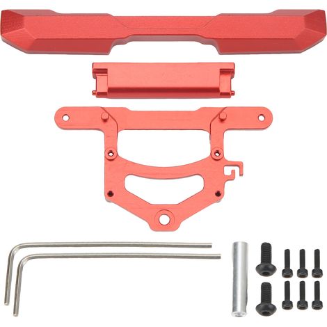 Heckstoßstangen-Set aus Aluminiumlegierung für Axial SCX24, Ersatzteile für Ford Bronco 1/24 RC Crawler, rot (1/5)