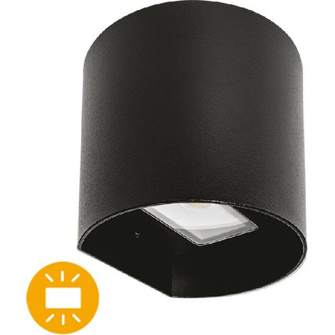 Aplique sabor ip54 2x4w led 650lm 4000k 95°l.11xan.9,5xal.11cm aluminio negro