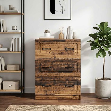 vidaXL Mobile con Cassetti Legno antico 66 x 34,5 x 87 cm (1/5)