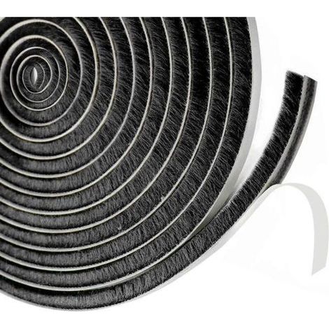 Polypropylène (PP) Joint brosse porte coulissante,9 mm(B) x 23 mm(D) x6M(L) Joint Fenetrepour Lsolation Phonique Porte,volet isolant (1/3)