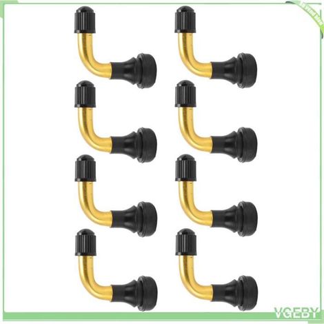 Extension de valve de pneu - FAFEICY - Tige coudée 50° - Alliage aluminium - Anti-fuite - Pack 8 (1/4)