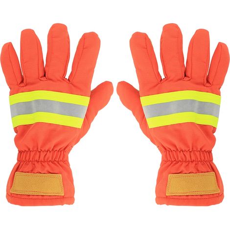 2 gants anti-feu ignifuges, résistants à la chaleur, imperméables, respirants, antistatiques, protection des mains pour pompier (1/5)