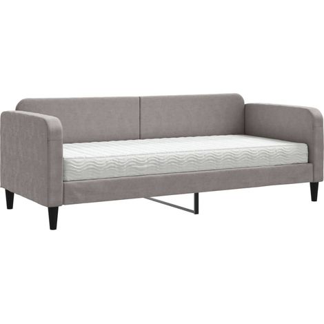 Maison Exclusive - Tagesbett mit Matratze Taupe 80x200 cm Stoff