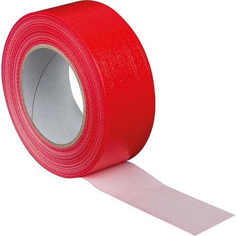 Ruban PE textile rouge 50 mm x 50 m
