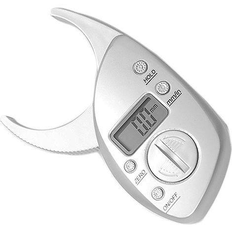 Compas de fitness numérique, pour mesurer le pourcentage de graisse corporelle, les plis cutanés et l'épaisseur de la peau. Écran LCD, coffret cadeau TALUS, guide de mesure vidéo.