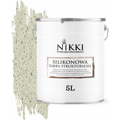 Silikon-Strukturfassadenfarbe 5L Weiß auf Grün F481 UV (1/5)