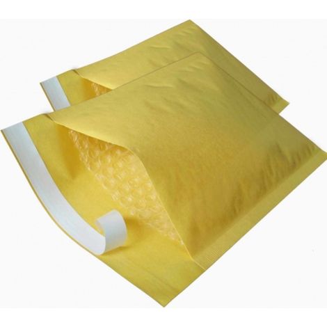 Trade Shop - SET 10 STÜCK GELBER GEPOLSTERTER UMSCHLAG 20X24 CM PLURIBALL -