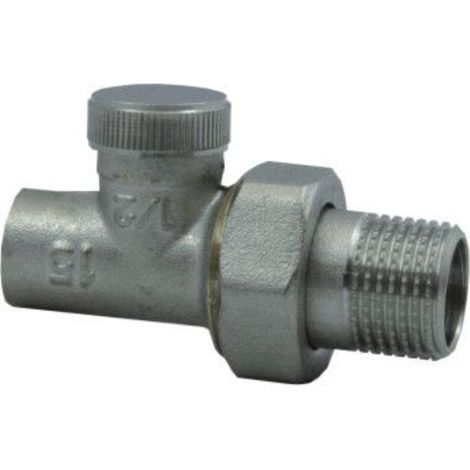 Válvula de radiador de retorno recto para soldar 15 mm (1/2)