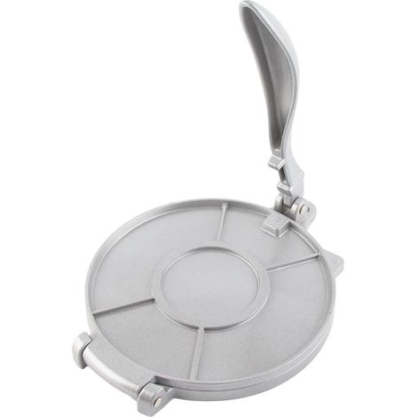 Tortillapresse, Roti-Presswerkzeug, 20 cm, Aluminiumlegierung mit gebogenem Griff zum Kochen (1/5)